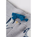 Frugi Printed Snug Joggers - Grey Marl Penguins