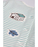 FRUGI Lovely Applique Patch Babygrow - Moss Breton/Hedgehog (LAST PIECE)