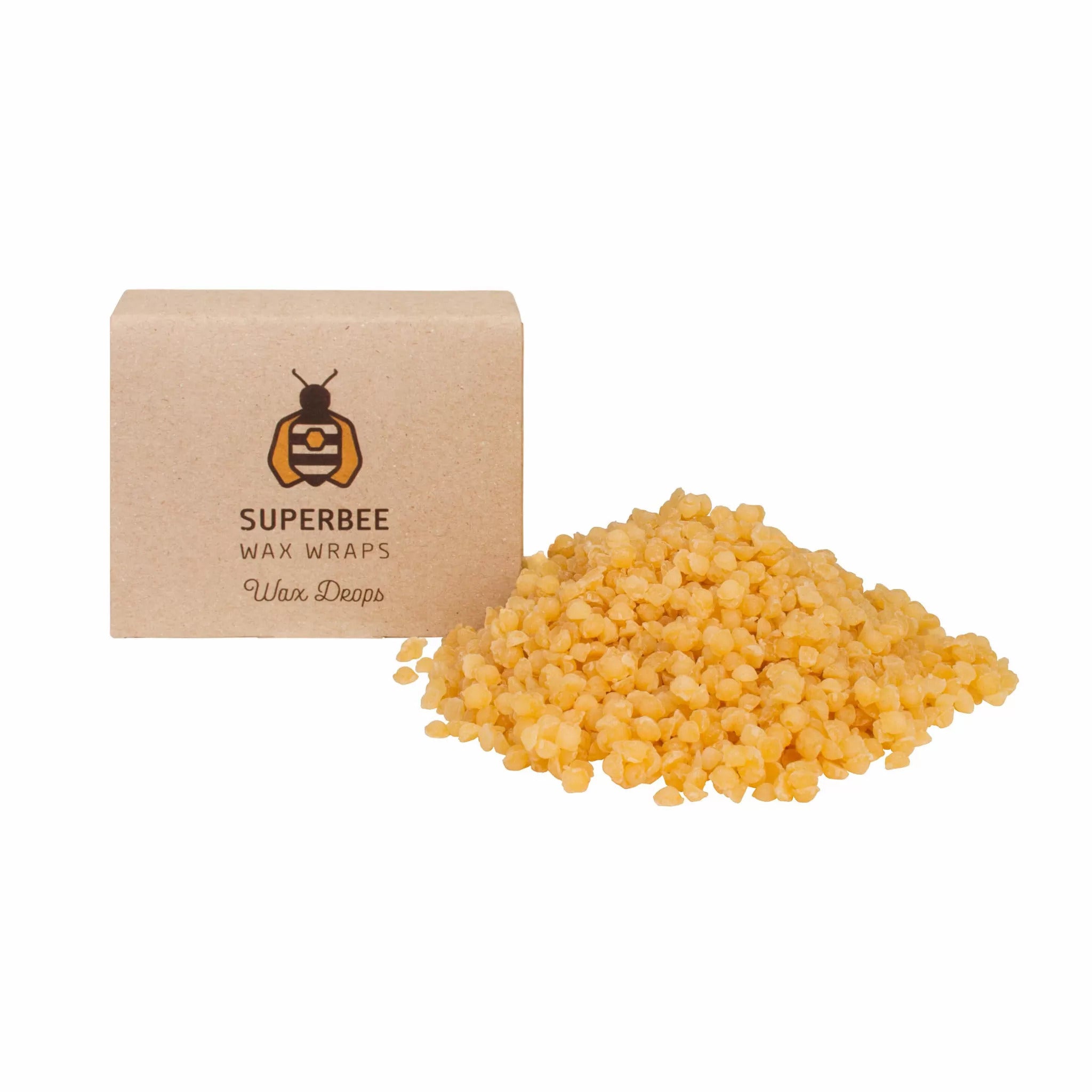 Superbee Wax Wraps with Tree Resin and Coconut Oil, Superbee Beeswax Wrap Drops, Beeswax for DIY, Makes Up to 12 Wraps, Pack of 1, 100 Grams, BM004