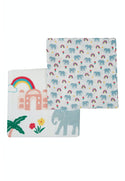 Lovely 2 Pack Muslin, Elephant Multipack (LAST PIECE)
