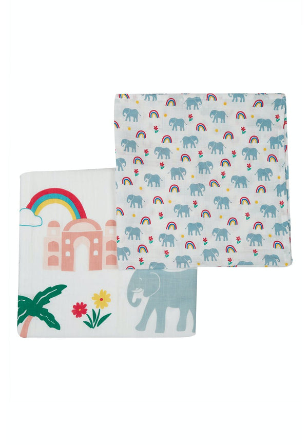 Lovely 2 Pack Muslin, Elephant Multipack (LAST PIECE)