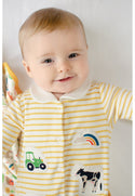 Little Collared Babygrow, Bumblebee Breton/Soft White