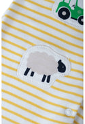 Little Collared Babygrow, Bumblebee Breton/Soft White