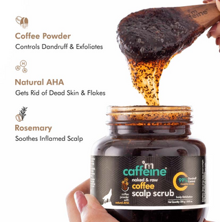 mCaffeine | Coffee Scalp Scrub - 250 g | 99% Dandruff Reduction - Natural & Vegan (BBE 11/24)