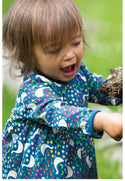 Dani Dress, Blue Springtime Geese