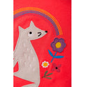 Adventure Applique Top, Watermelon/Wolf