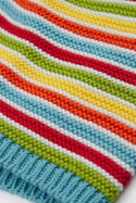 Harlen Knitted Hat, Soft White Multi Stripe
