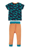 Orwin Outfit, Indigo Dinos/Marigold Stripe