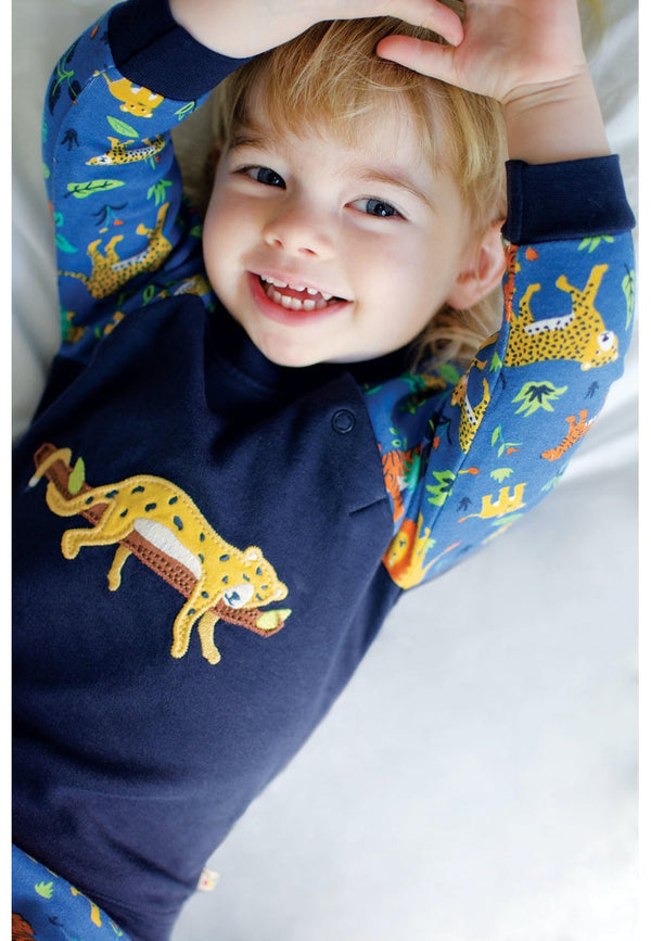 Jamie Jim Jams, Indigo Leopard, 7-8 years (LAST PIECE)