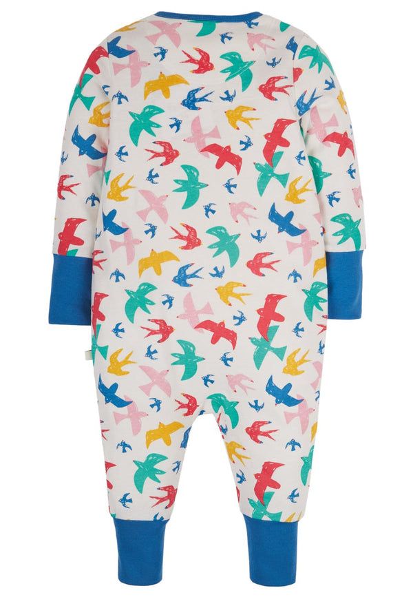 Zennor Zip Up Romper, Multi Rainbow Flight