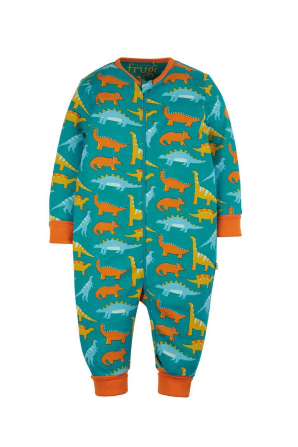 Zelah Zip Up Romper, Blue Jurassic Coast