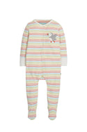Lovely Applique Babygrow, Multistripe/Puffin