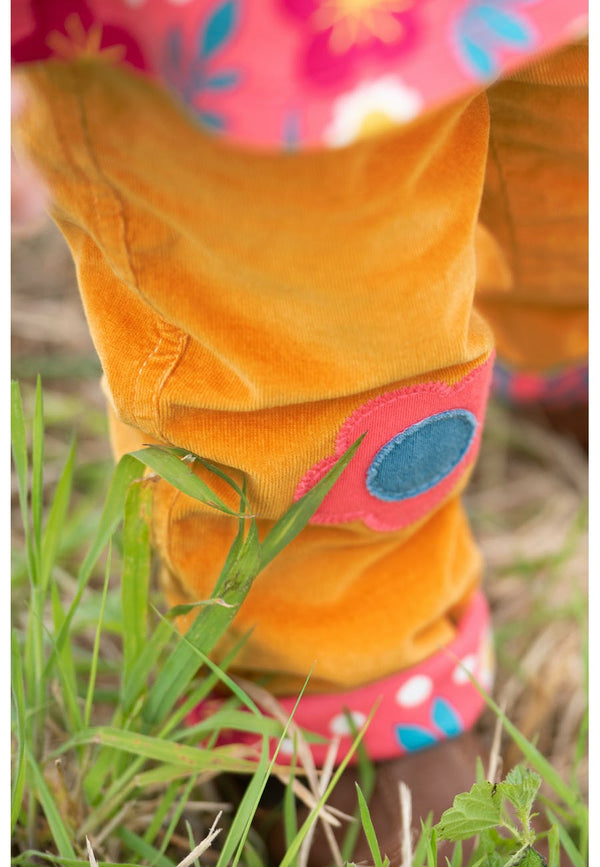 Cord Flower Reversible Trousers