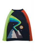 Alfie Raglan Top, Indigo/Northern Lights