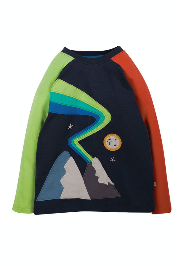 Alfie Raglan Top, Indigo/Northern Lights
