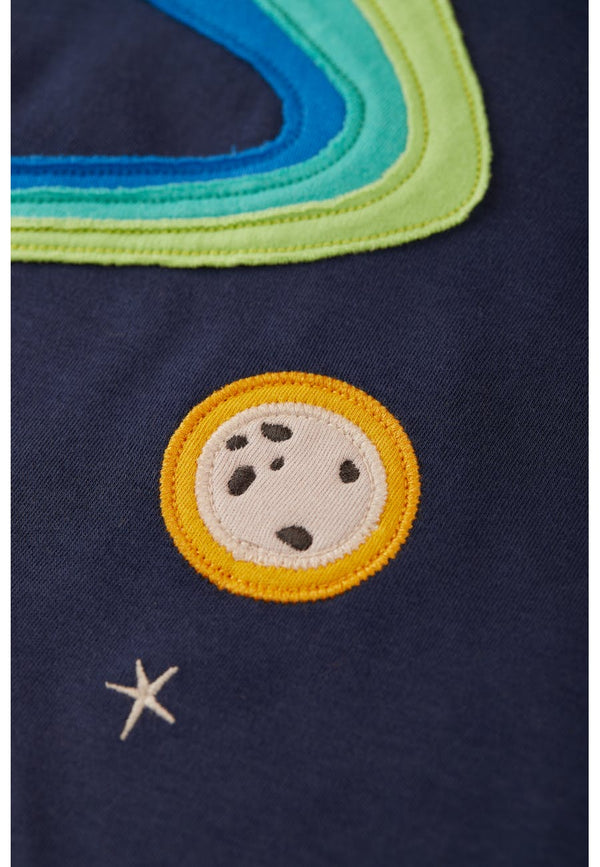 Alfie Raglan Top, Indigo/Northern Lights