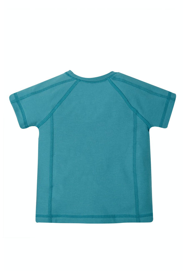 Yogi Yoga Tee, Sea Blue/Flamingo
