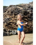 Thea Rainbow Swimsuit, Cobalt/Rainbow