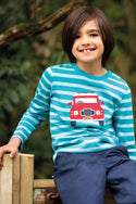 William Applique Top, Camper Blue Stripe/Vehicle