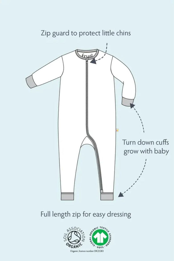 Zelah Zip Up Romper, Blue Jurassic Coast