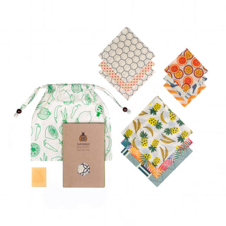 Buy fun-and-fruity Superbee Family Beeswax Wrap Set