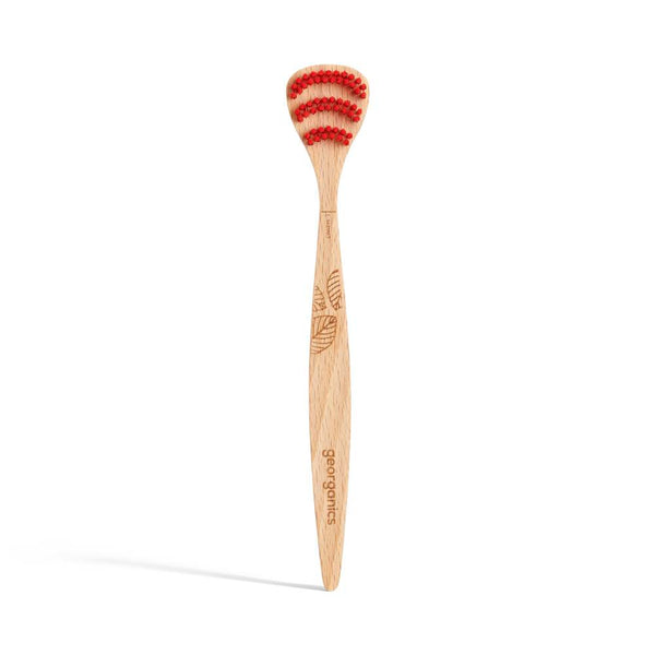 Georganics Beechwood Tongue Brush - Clean Tongue Surface