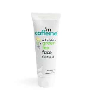 mCaffeine | Green Tea Face Scrub with Vitamin C & Hyaluronic Acid - 100 gm (BBE 8/24)
