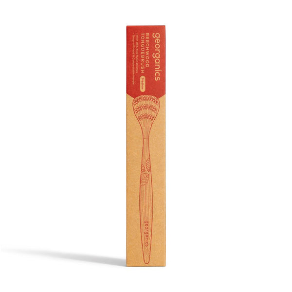 Georganics Beechwood Tongue Brush - Clean Tongue Surface