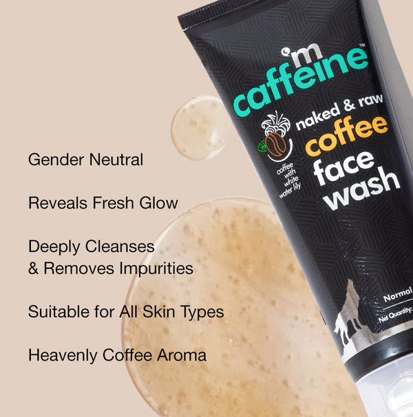 mCaffeine | Coffee Face Wash for Fresh & Glowing Skin - 100 ml - Natural & 100% Vegan (BBE 8/24)