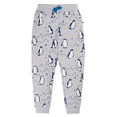 Printed Snug Joggers - Grey Marl Penguins-1
