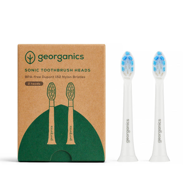 Georganics Sonic High Quality Electric Toothbrush Replacement Heads - 50000SPM (2pcs / Pack)