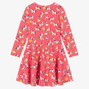 Sofia Skater Dress, Pink Piskie Magic-3