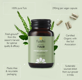 Fushi Organic Tulsi Supplements BBE: 10/24