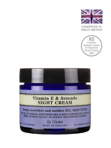 Vitamin E & Avocado Night Cream 50g (BBE: 10/25) - Simple Wellness 