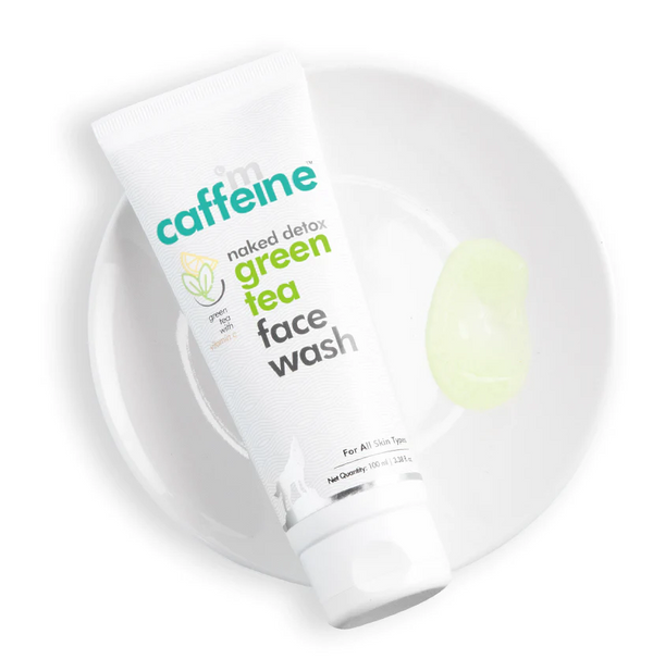 mCaffeine | Green Tea Face Wash with Vitamin C & Hyaluronic Acid - 100 ml