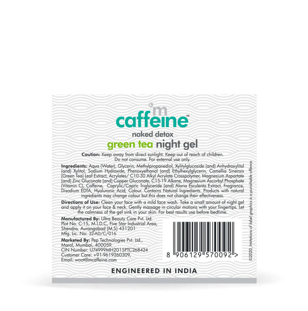 mCaffeine | Green Tea Night Gel with Vitamin C - 50ml