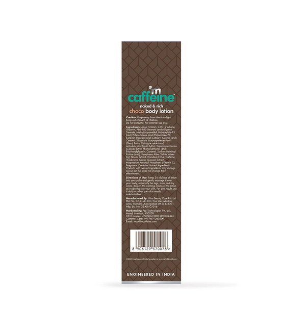 mCaffeine | Choco Body Lotion - 200 ml | Deep Moisturization | Dry Skin