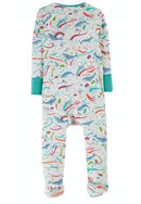 Zip Up Babygrow, Soft White Cosmic Wave-2