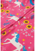 Summer Zip Babygrow, Flamingo Unicorn Skates