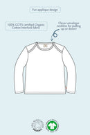 Bobby Applique Top, Marigold Stripe/Dino-3
