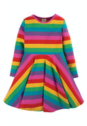 Sofia Skater Dress, Foxglove Rainbow Stripe