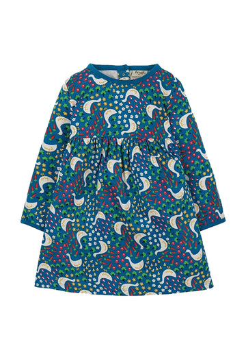 Dani Dress, Blue Springtime Geese