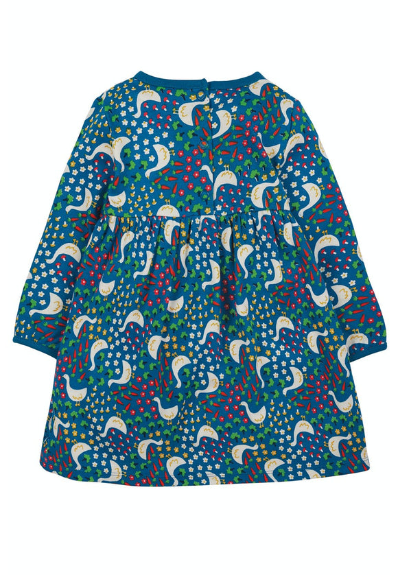 Dani Dress, Blue Springtime Geese
