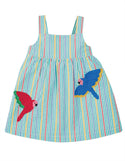 Alma Summer Dress, Multi Stripe/Parakeet