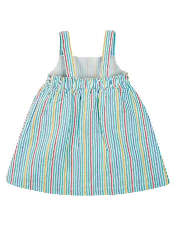 Alma Summer Dress, Multi Stripe/Parakeet