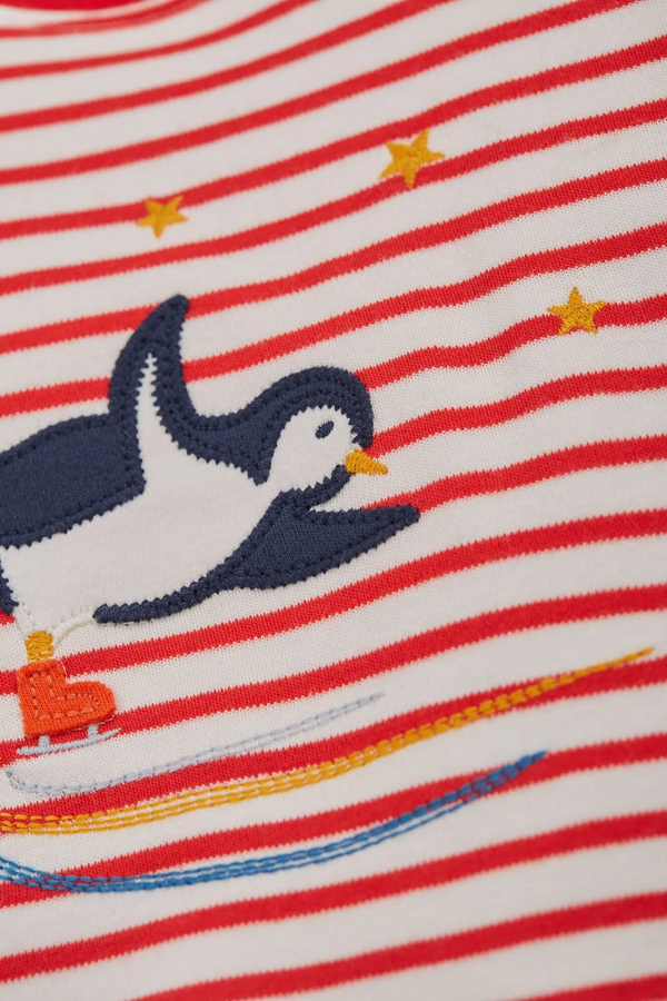 Dream Time PJs, Red Stripe/Penguin Play