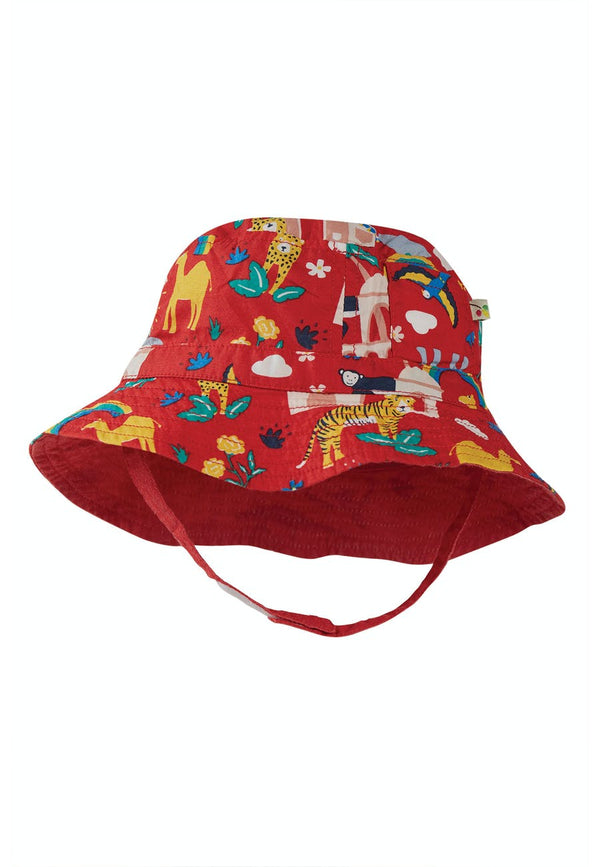 Little Dexter Reversible Hat, True Red India