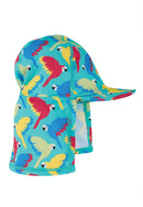 Little Swim Legionnaires Hat, Aqua Parrots-1