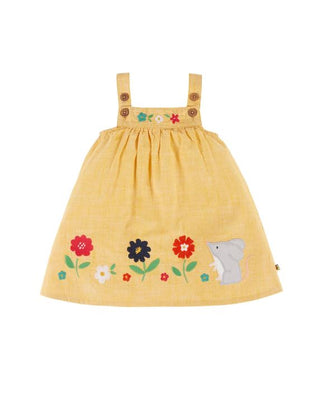 Hollie Dress, Bumblebee Chambray/Flowers