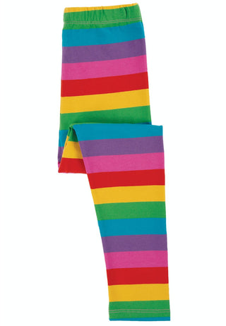 Libby Striped Leggings, Foxglove Rainbow Stripe